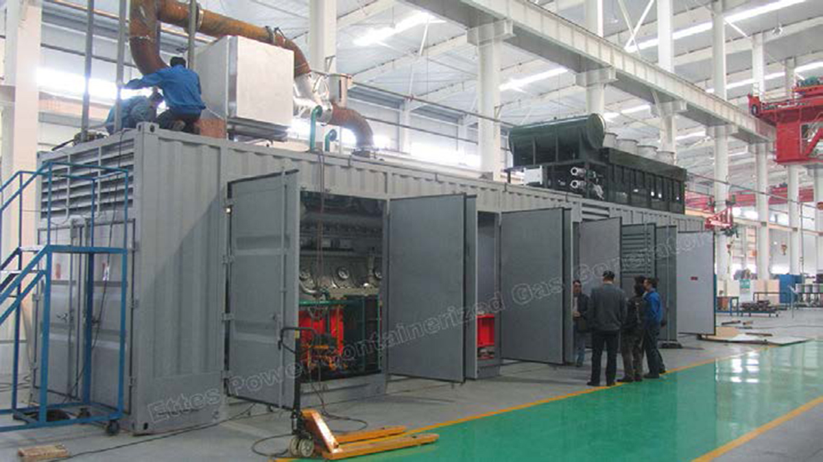 1MW 500kW Containerized Syngas biomas Engine Generator Set-ETTES POWER
