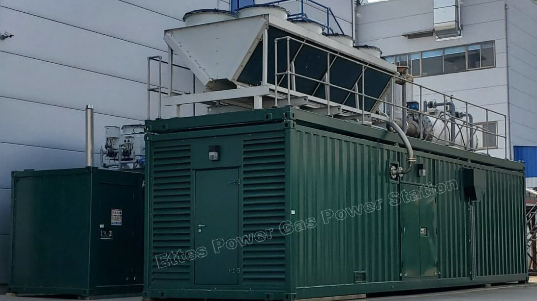 1000KW 1MW Containerized Gas Generation by MAN & MWM Engines ETTES POWER