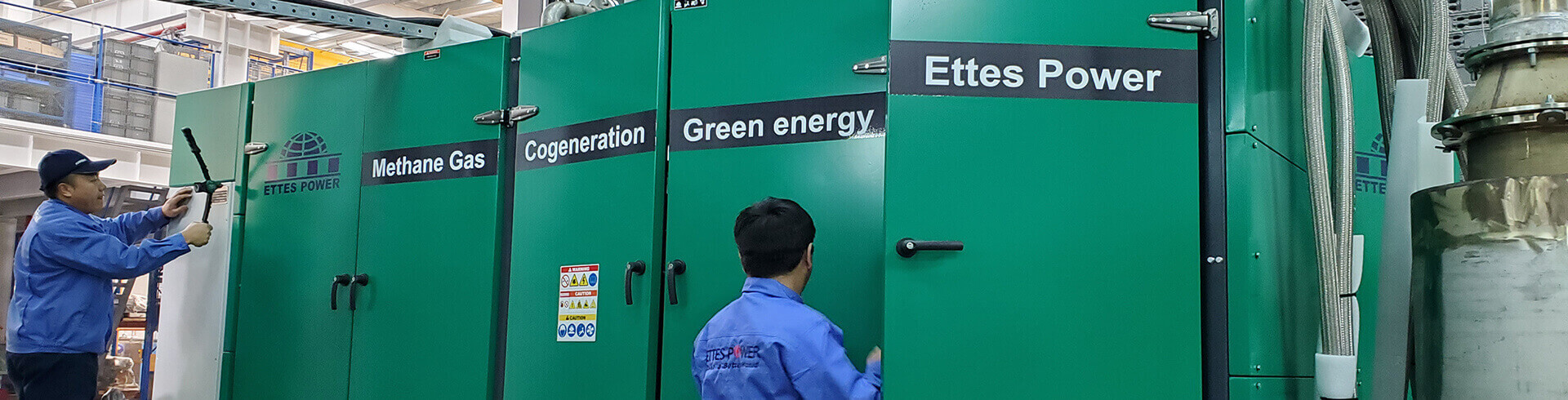 MAN 500kW silent biogas fired generator set & cogeneration CHP ETTES POWER