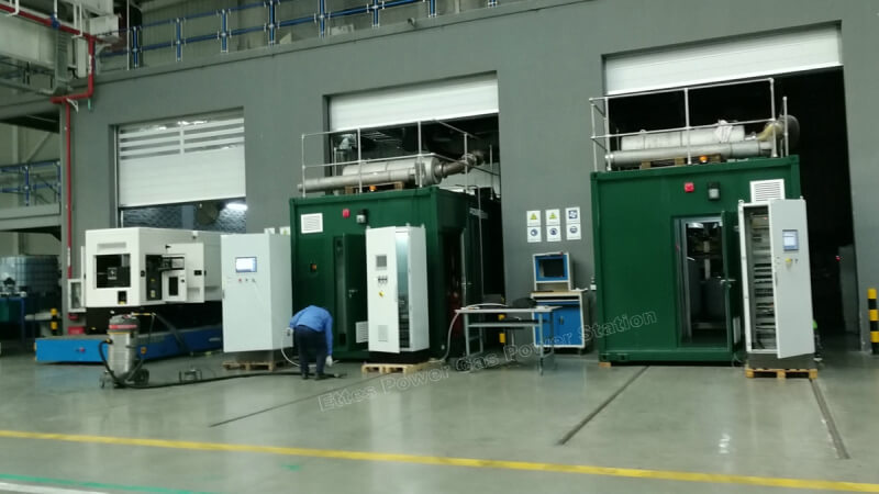 FAT Bench Testing of MAN 400kW 500kW container gas generator set & CHP ETTES POWER