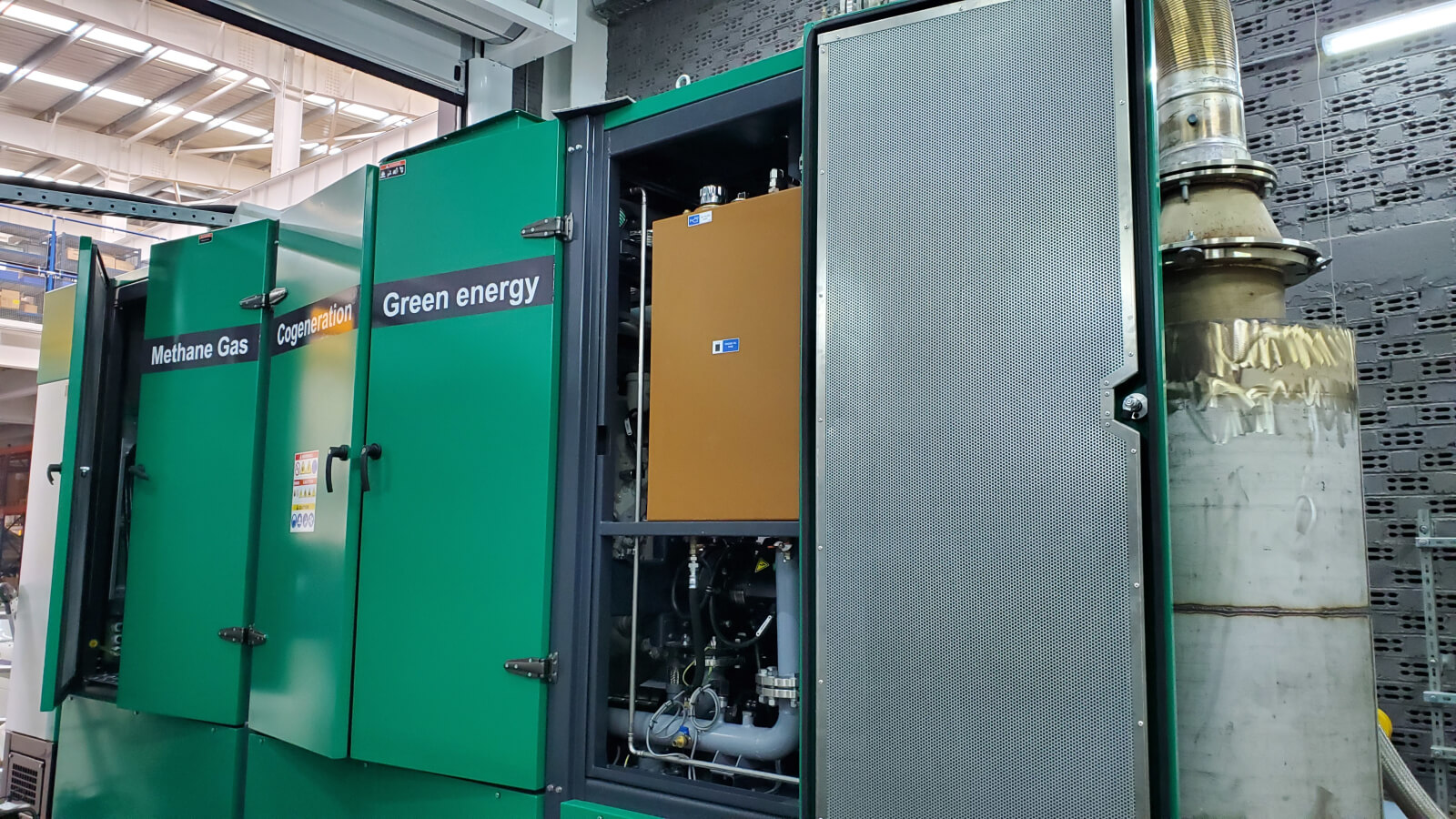 ETTES POWER MAN Soundproof Methane Gas Cogeneration CHP ETTESPOWER
