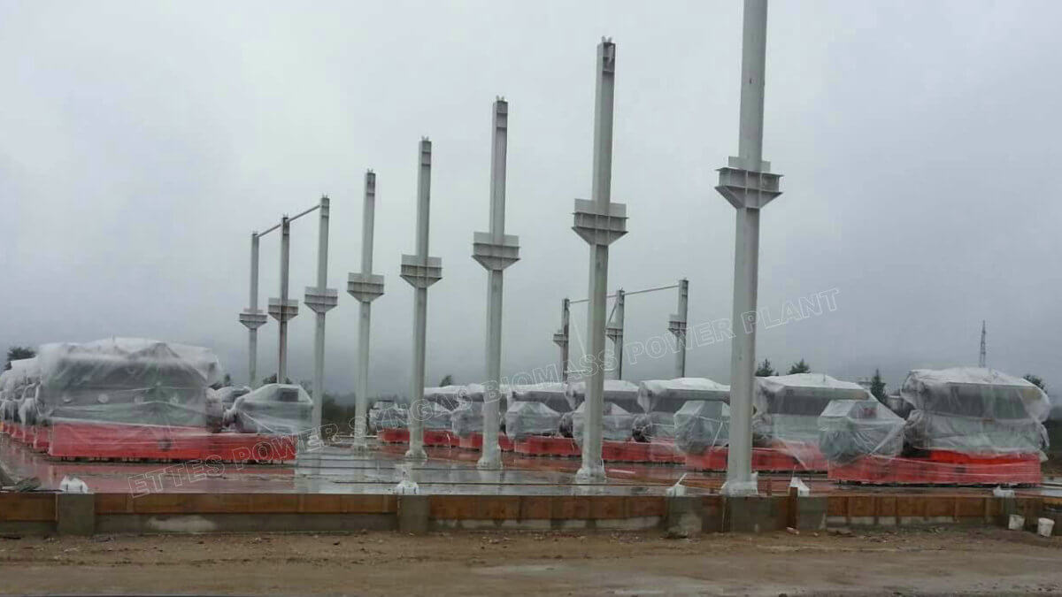 ETTESPOWER construction site of Syngas Biomass 5MW Generator CHP plant-ETTES Genset