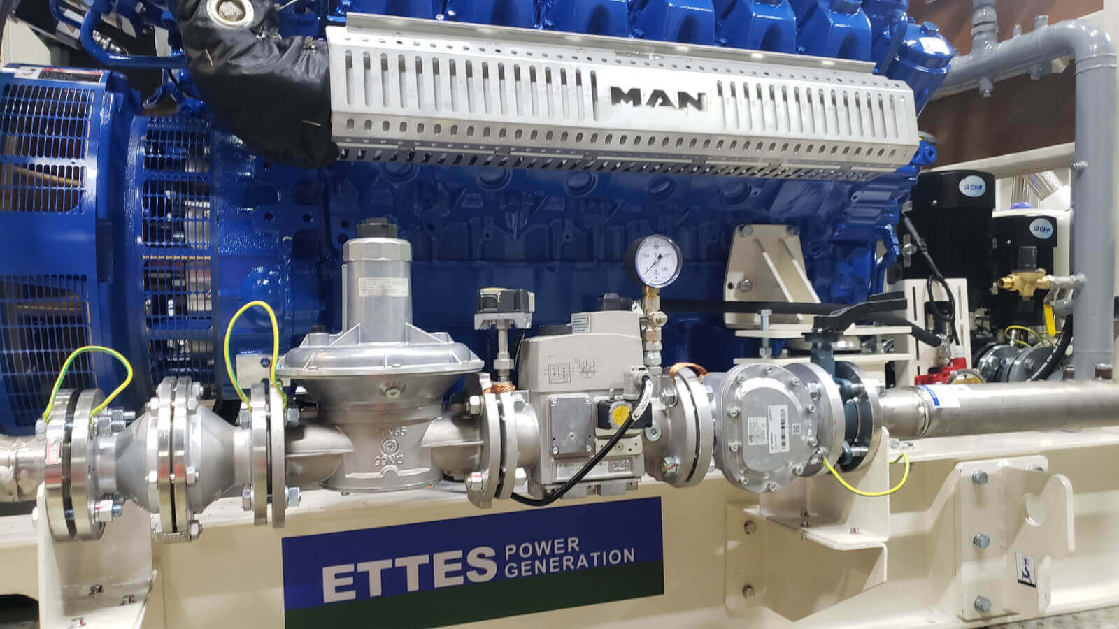 Bench Testing 500kW MAN Engine Biogas Generator & CHP-ETTES POWER