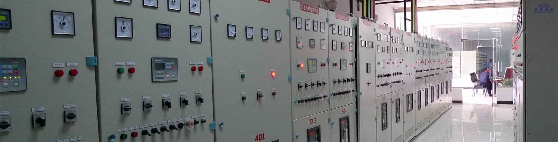 Control & switch gear cabinet & monitoring center for MAN MWM gas power station ETTES POWER