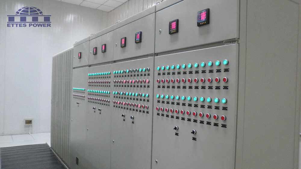 6.6kV High Voltage Central Control System Gas Engine Generator Power Plant-ETTES POWER