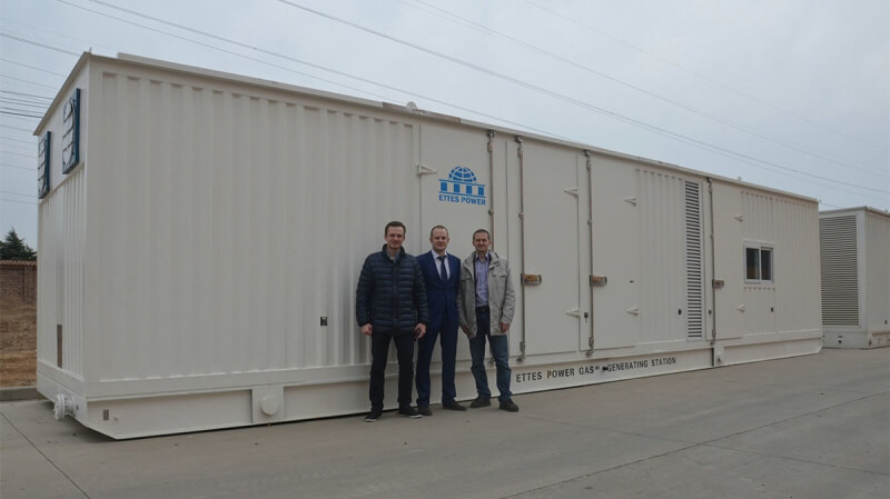 1MW 1000kW container Pipeline Natural Gas generating set to Russia ETTES POWER