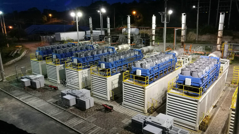 6x1000kW Container Natural Gas Generators Power Plant -ETTES POWER