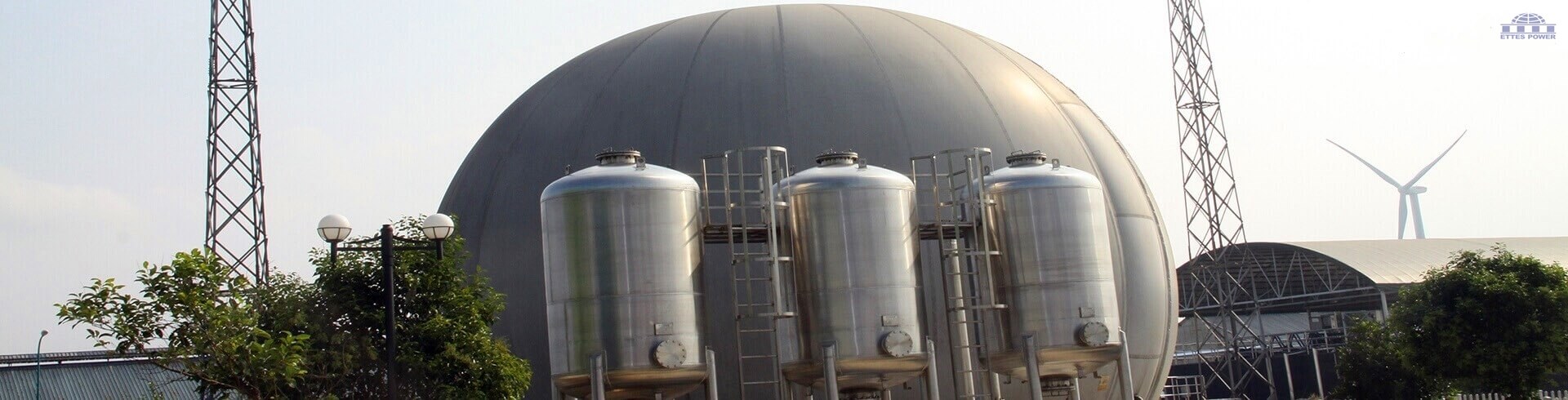 Digester & desulfurization system for 1MW 2MW MAN farm biogas engine generator power plant ETTES POWER