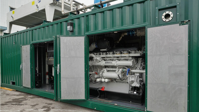 1000kW 1MW Perkins Container Natural gas engine Generator set & CHP ETTES POWER