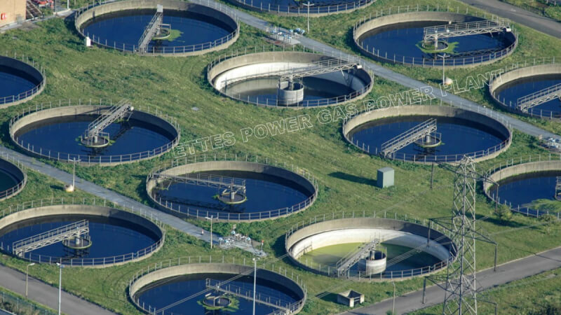 1MW 2MW sewage biogas generator of waste water treatment plant WTP ETTES POWER