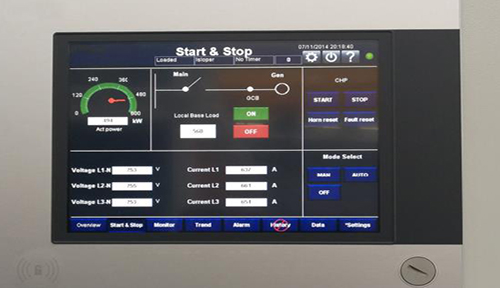 Automatic gas generator &amp; CHP control system with touch screen ETTES POWER
