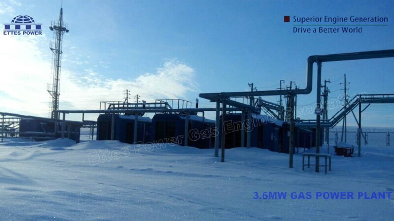 3.6MW 6 x 600kW Container Natural Gas Engine Generator set & CHP to Siberia Russia ETTES POWER