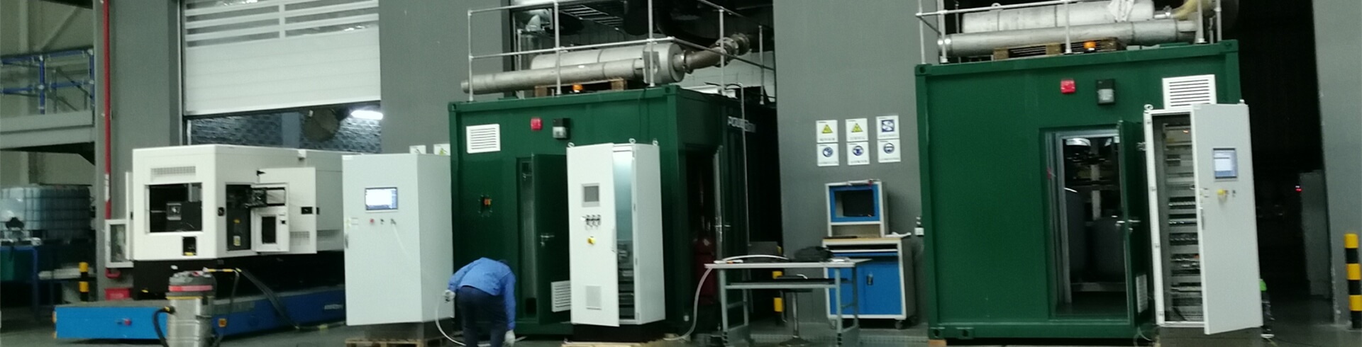 Bench Testing of MAN MWM 500kW 1MW container gas engine generating set & CHP ETTES POWER