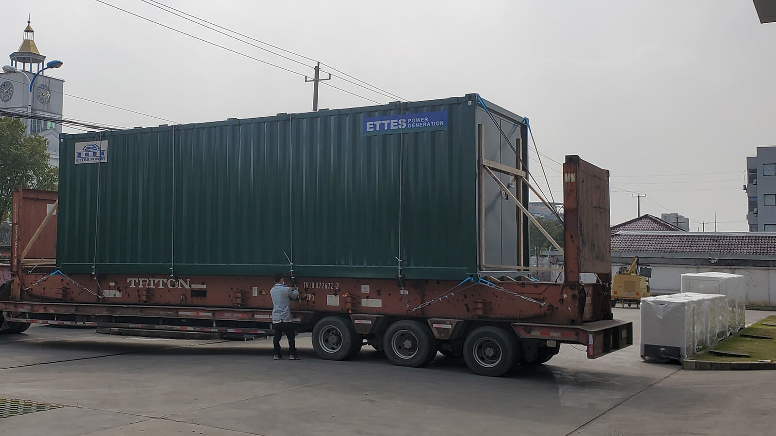 2X500kW Modular Containerized Cogenerations are Transported to Seaport ETTES POWER
