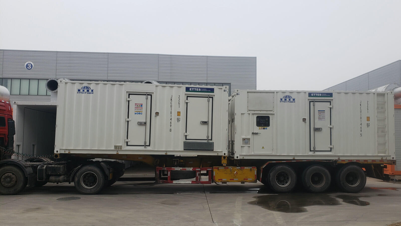 Cummins Containerized Natural Gas Generator Transport to Seaport ETTES POWER