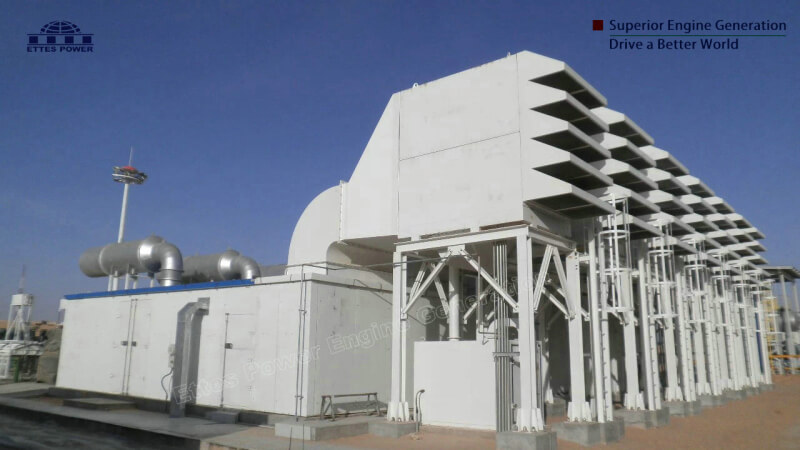 8×1000kW 8MW oilfield natural gas engine power generation plant to west Africa ETTES POWER
