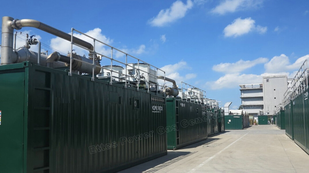 500kw 1000kw MAN Series Container gas engine generator set ETTES POWER