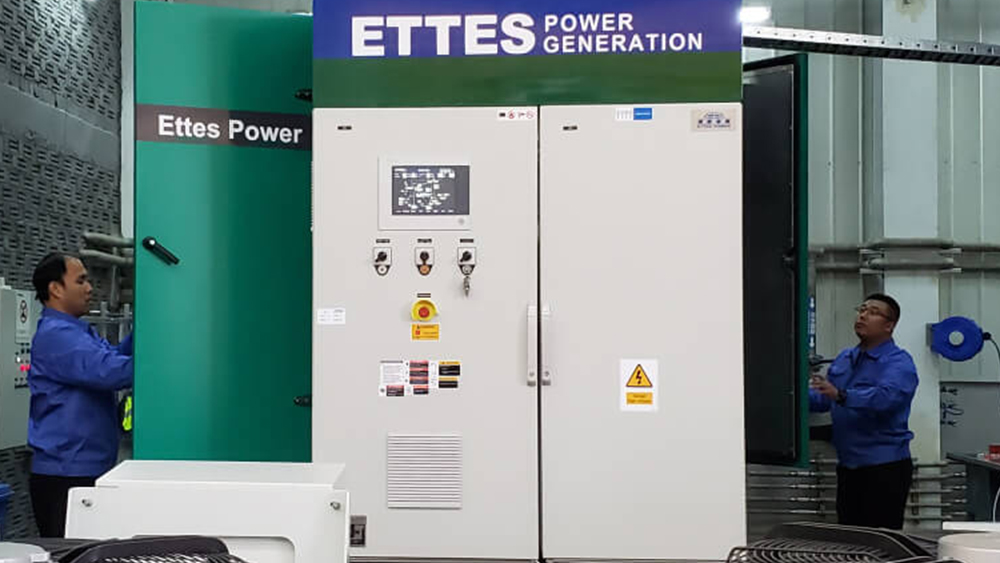 Control & Breaker system of natural gas engine generator & CHP ETTES POWER