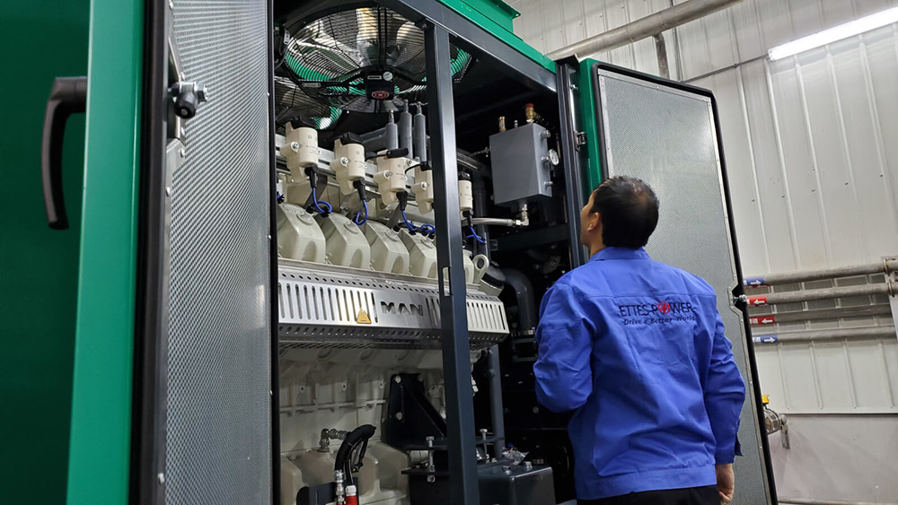 400kW MAN Biogas Engine Generator Cogeneration ETTES POWER