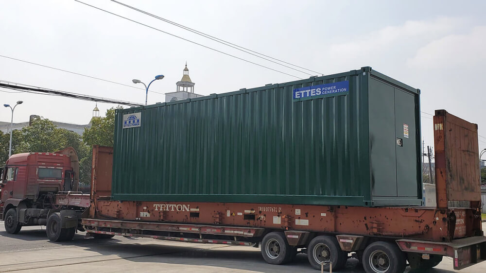 500kW MAN Container Biogas engine generator set for Transportation ETTES POWER