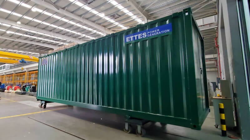 MAN 500kW container manure biogas fueled generator & CHP cogeneration ETTES POWER