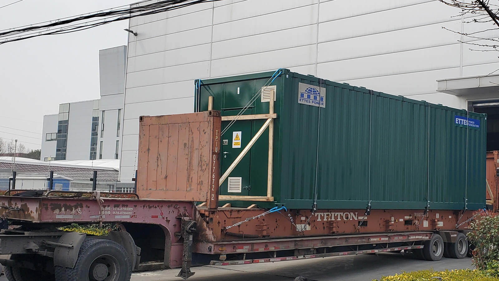 MAN Biogas Generator & CHPs are Transported to the Port in a Frame Container ETTES POWER