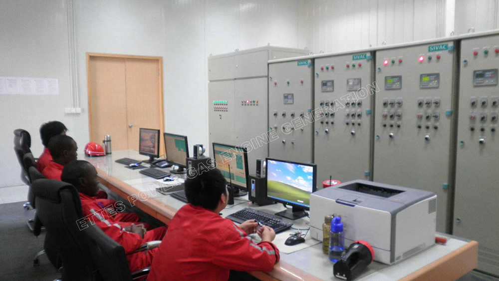Control Room for 3.3kV High Voltage gas engine generator Power Station-ETTES POWER