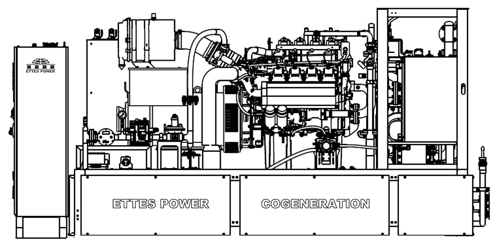 Ettes Power Cummins Natural Gas Engine Generator Set CHP Ettespower