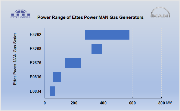 Ettes Power MAN Gas Power Range of MAN Gas generator Ettespower