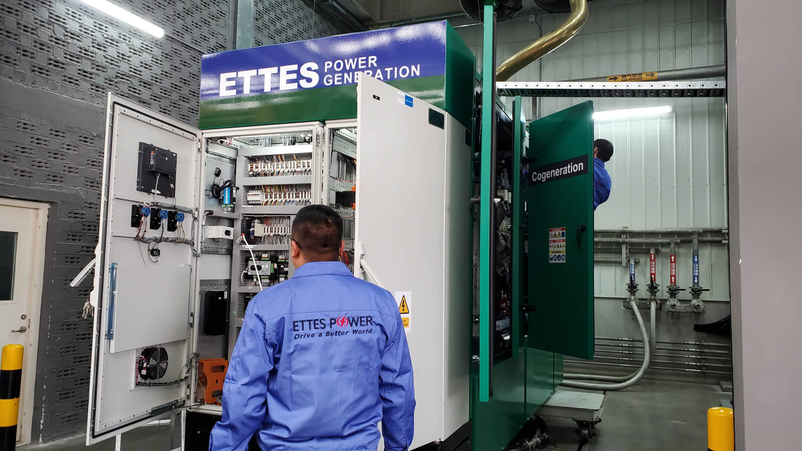 Ettes Power MAN 500kW Natural Gas Generator Set CHP Motortech Control System EttesPower